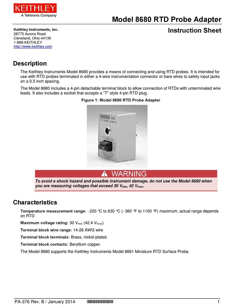 Tektronix Keithley 8680 User manual