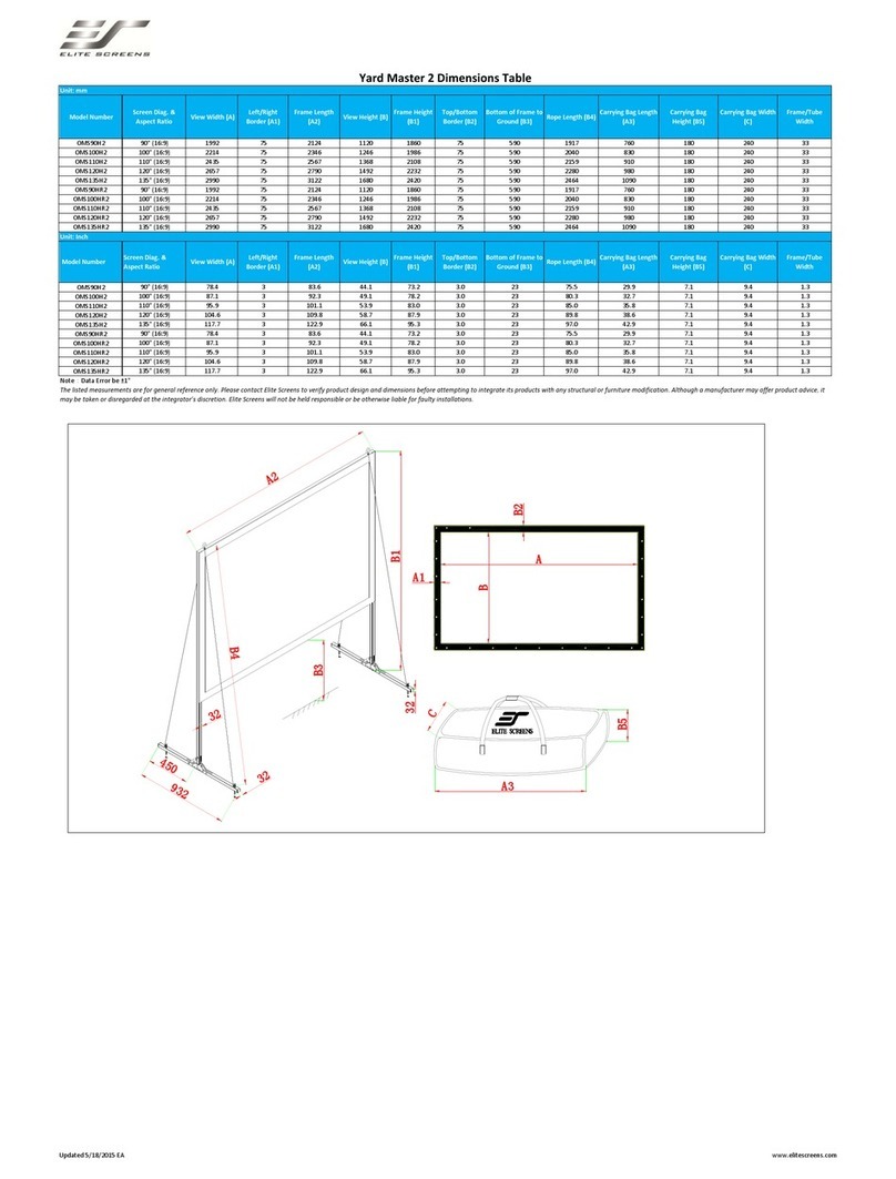 Elite Screens OMS90H2 User manual