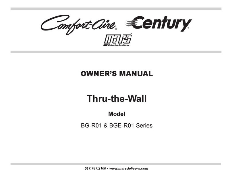 Mars Comfort-Aire Century BG-R01 Series owner's manual
