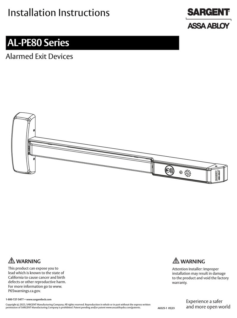 Assa Abloy Sargent AL-PE80 Series User manual