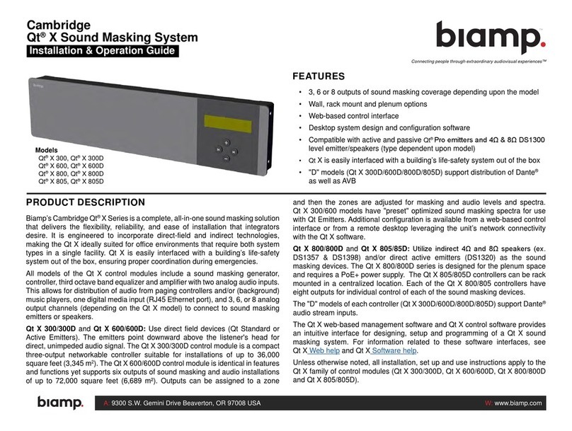 Biamp Cambridge Qt X 300 Original operating instructions