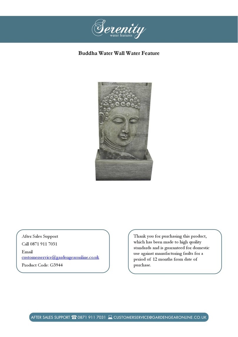 Serenity Buddha Water Wall Water Feature User manual Serenity Buddha Water Wall Water Feature User manual