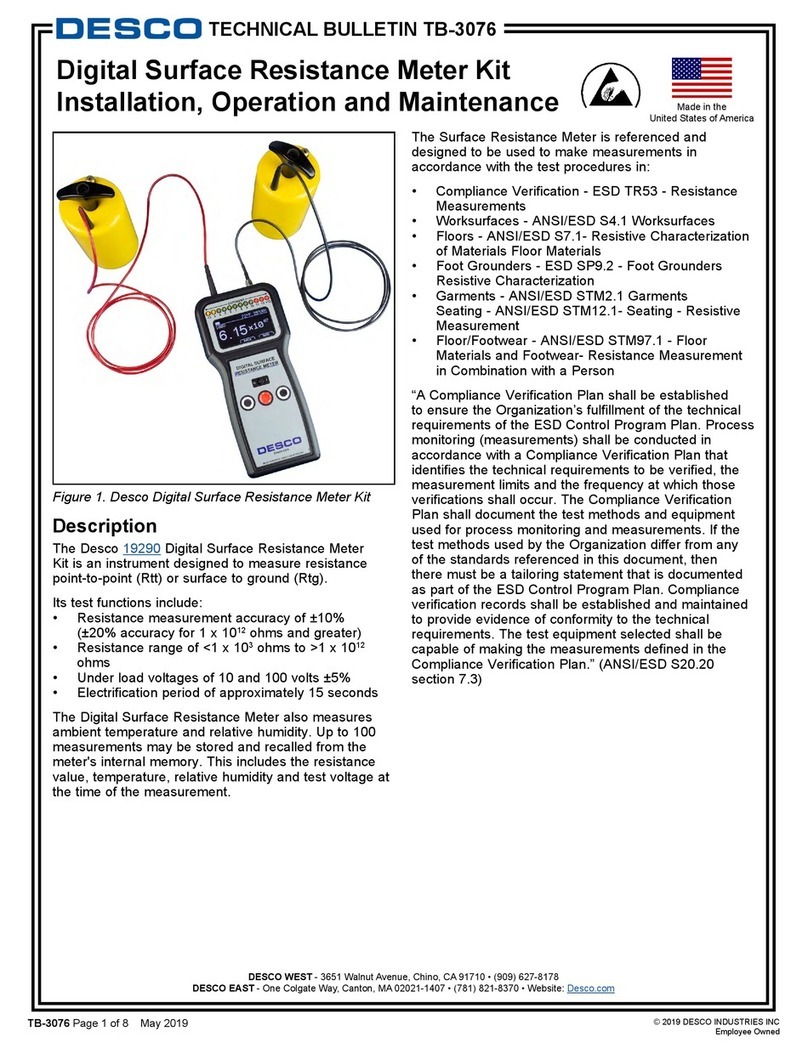 Desco TB-3076 manual