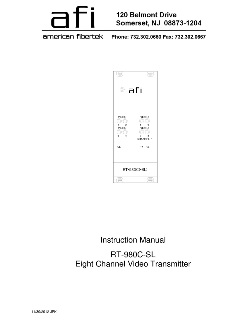 AFi RT-980C-SL instruction manual