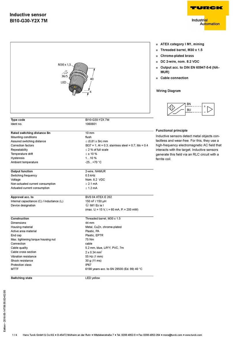 turck BI10-G30-Y2X 7M manual