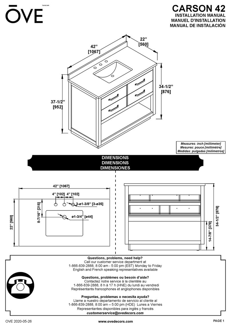 OVE CARSON 42 installation manual