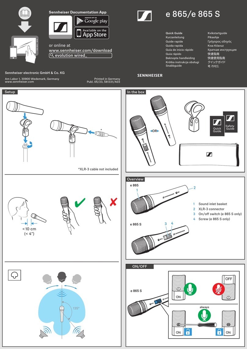 Sennheiser e 865 S User manual