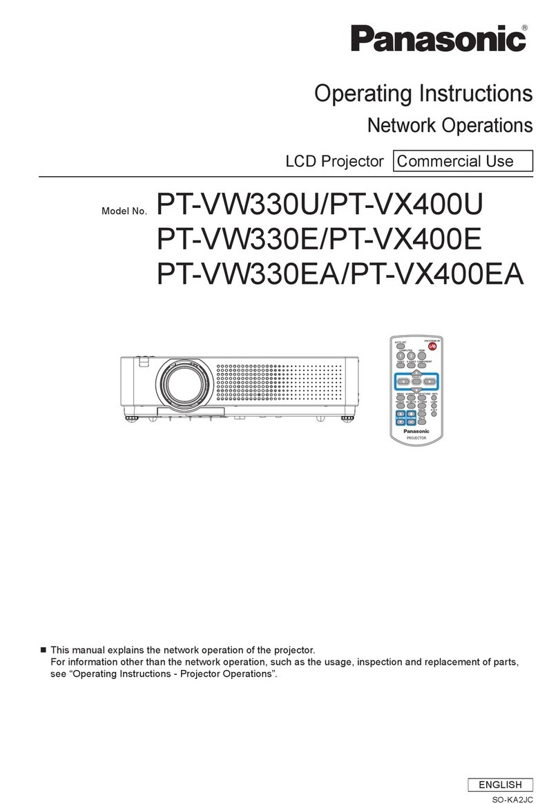 Panasonic PT-VW330E User manual