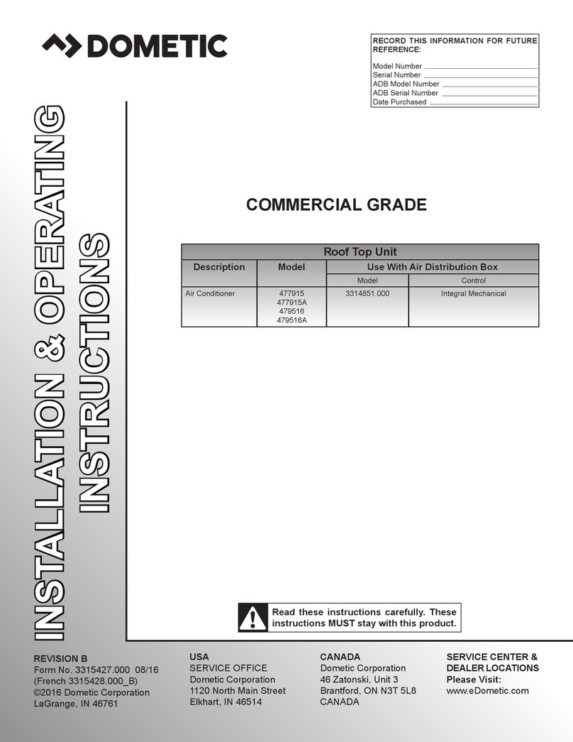 Dometic 477915 Manual