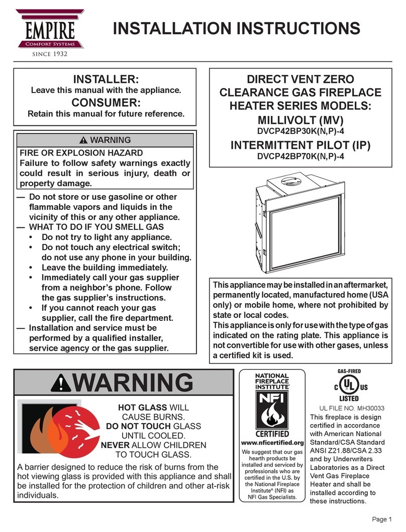 Empire MILLIVOLT DVCP42BP30KN-4 installation instructions Empire MILLIVOLT DVCP42BP30KN-4 installation instructions