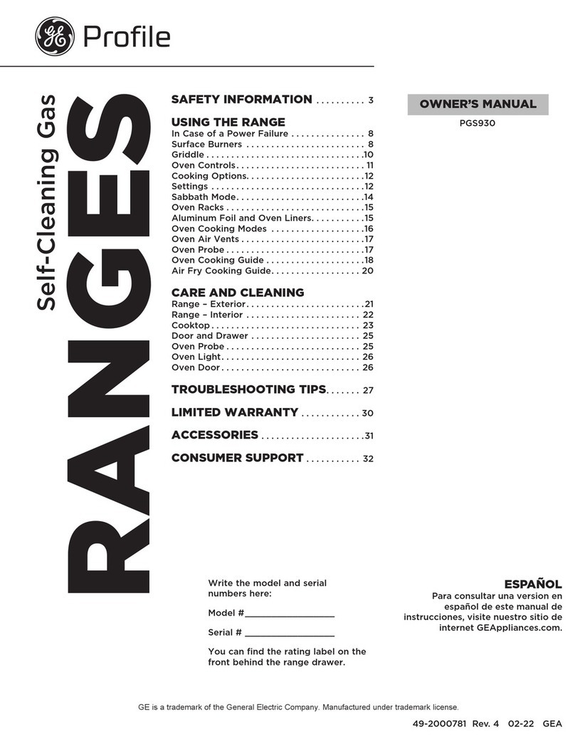GE PGS930 User manual