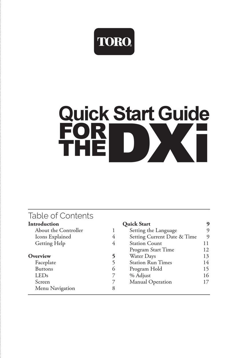 Toro DXI-PWM08 quick start guide