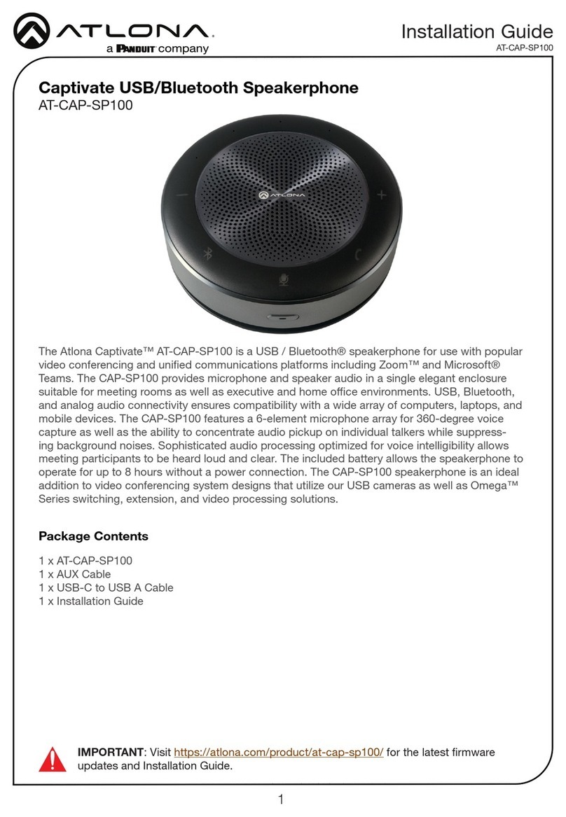 Panduit ATLONA AT-CAP-SP100-CBL installation guide