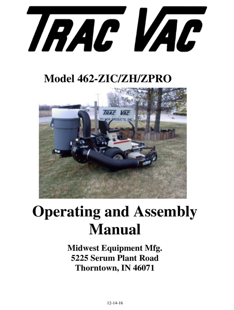 Trac Vac 462-ZIC Operating and assembly manual