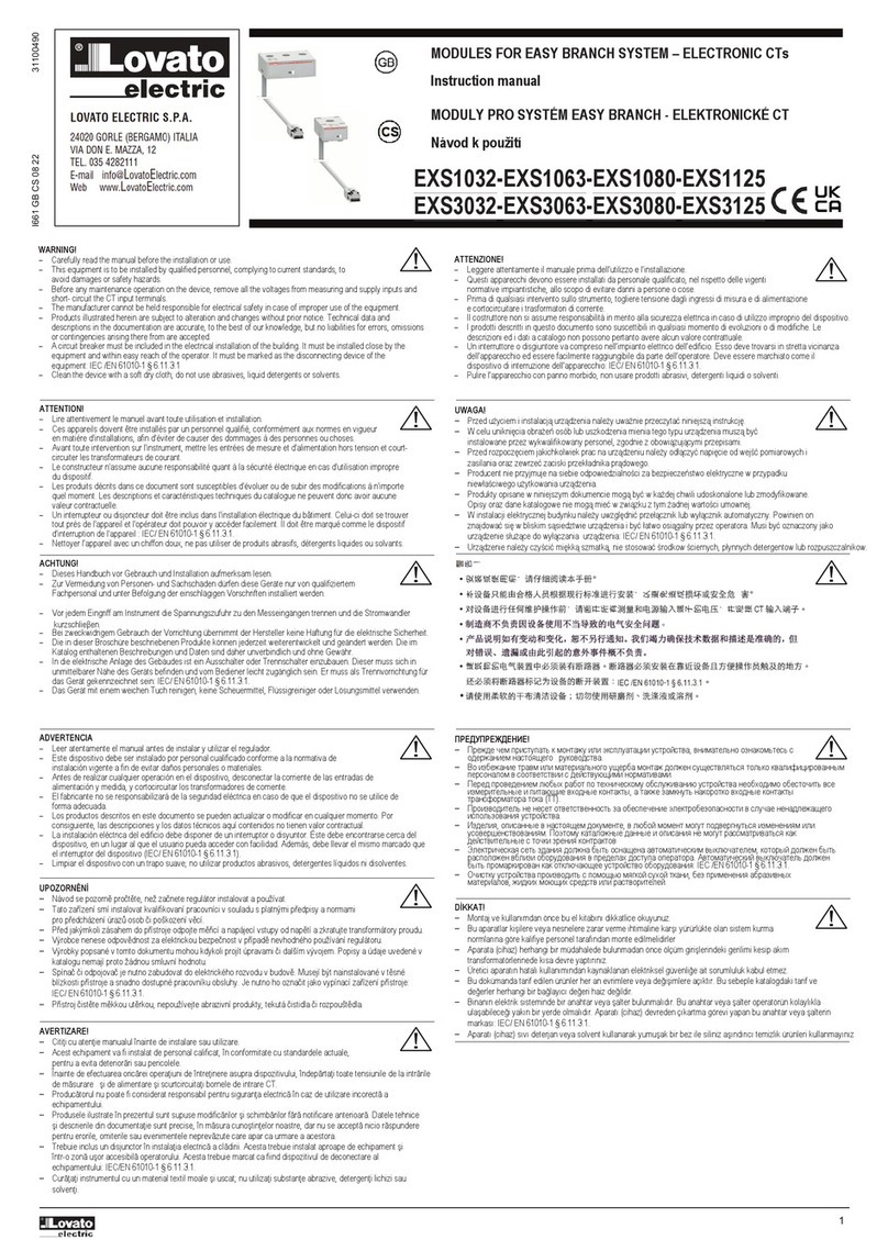 LOVATO ELECTRIC EXS1032 instruction manual
