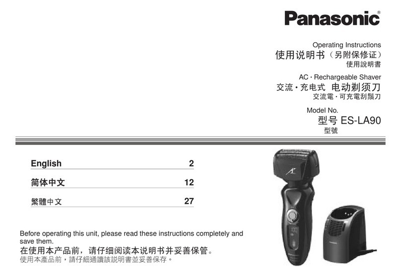Panasonic ES-LA90 User manual