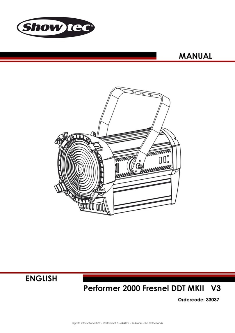 Show Tec Performer 2000 Fresnel DDT MKII V3 manual