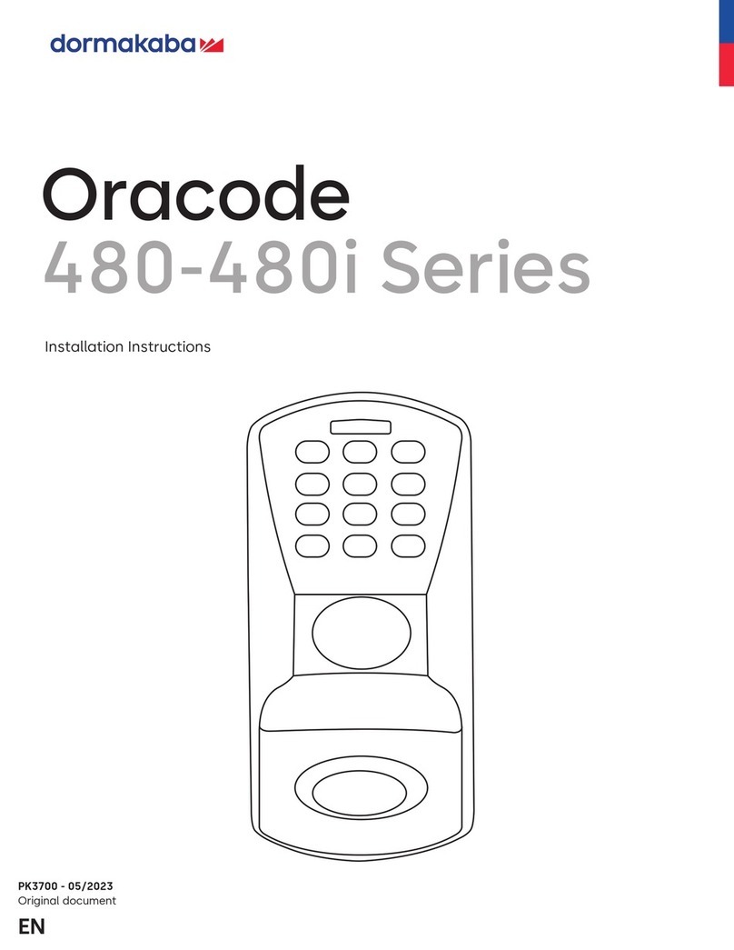 Dormakaba ORACODE 480 Series installation instructions