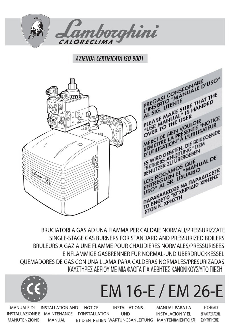 Lamborghini Caloreclima EM 26-E user manual