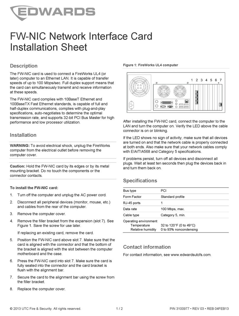 Edwards FW-NIC Assembly instructions