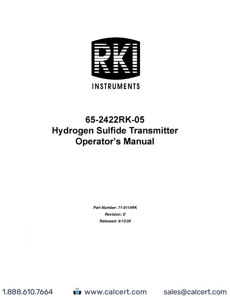 RKI Instruments 65-2422RK-05 User manual
