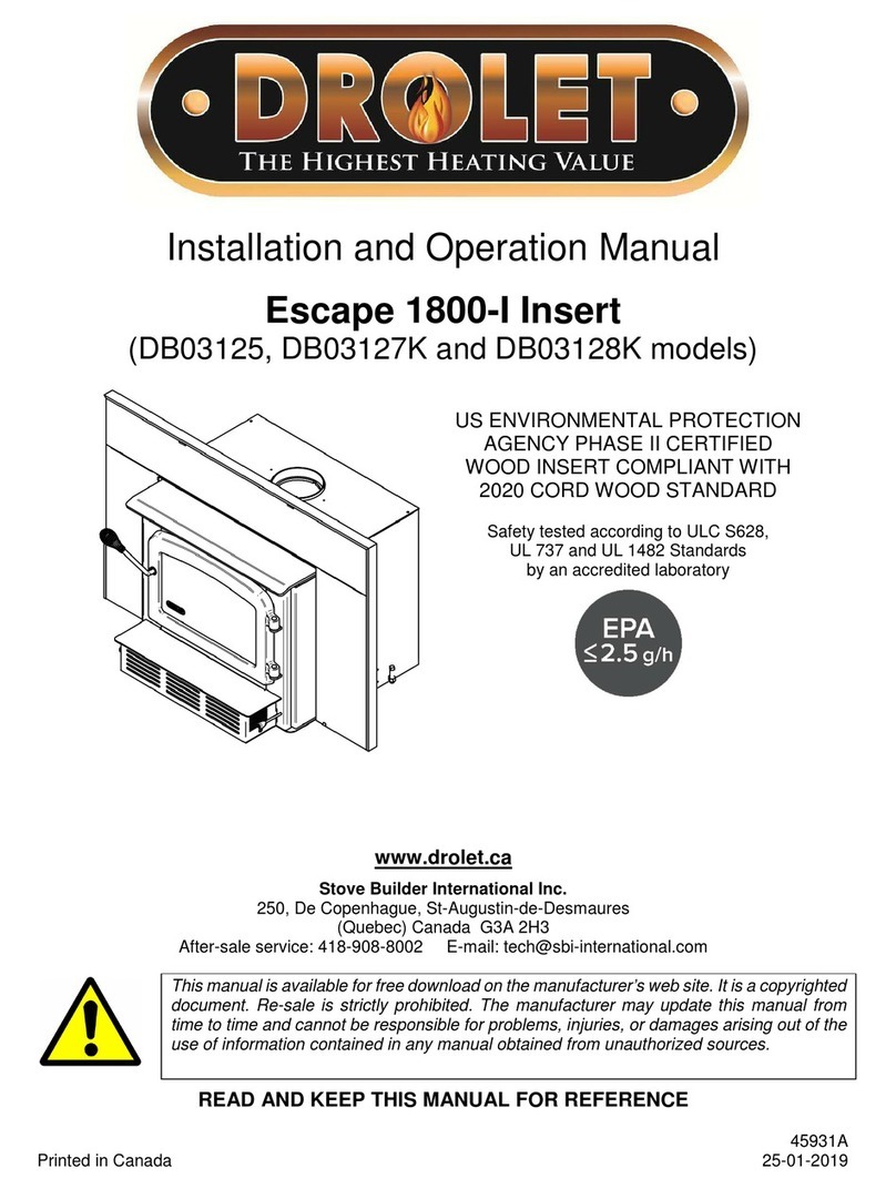 Drolet Escape 1800-I Insert User manual