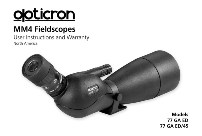 Opticron 77 GA ED User instructions and warranty