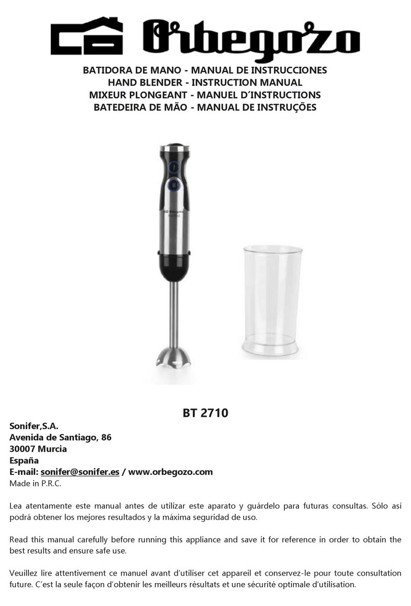 Orbegozo BT 2710 User manual