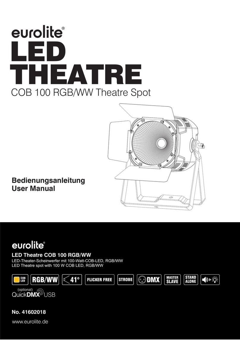 EuroLite LED THEATRE COB 100 RGB/WW Theatre Spot User manual