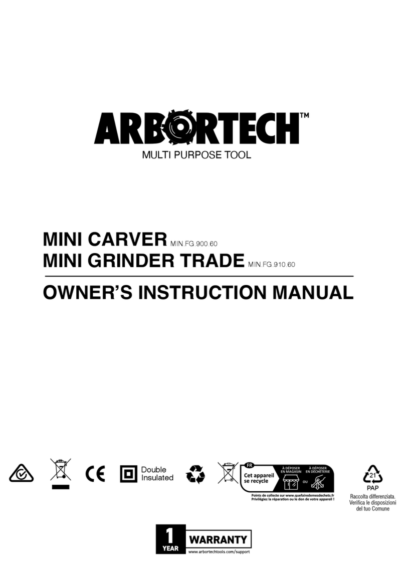 Arbortech MIN.FG.900.60 Setup guide