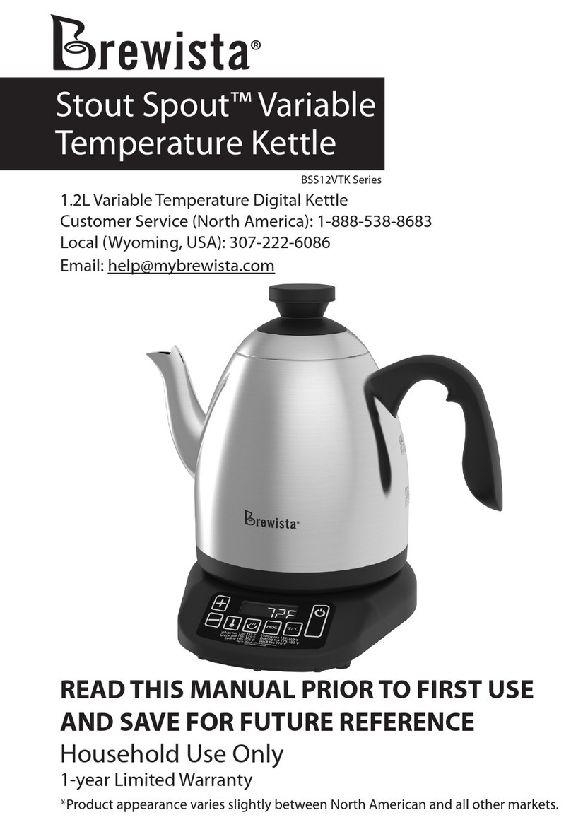 BREWISTA Stout Spout BSS12VTK Series manual