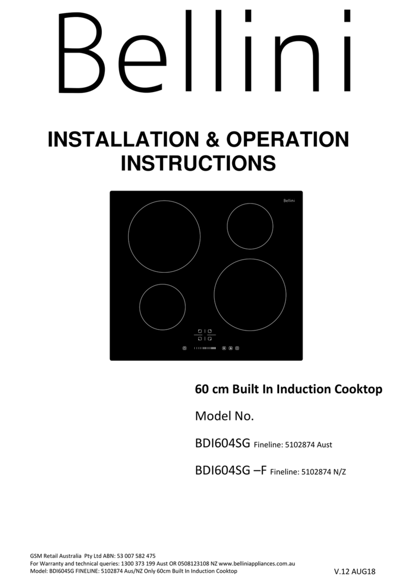 Bellini BDI604SG Installation instructions