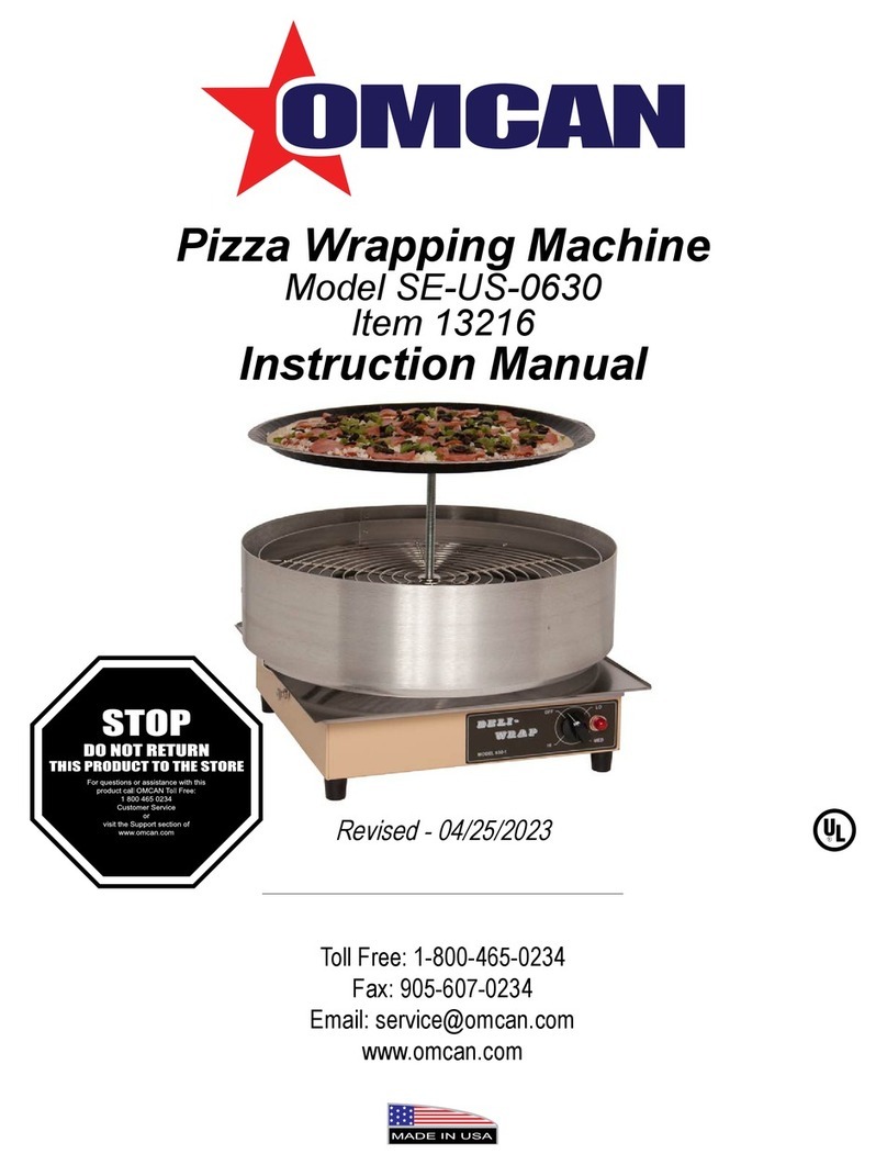 Omcan SE-US-0630 instruction manual