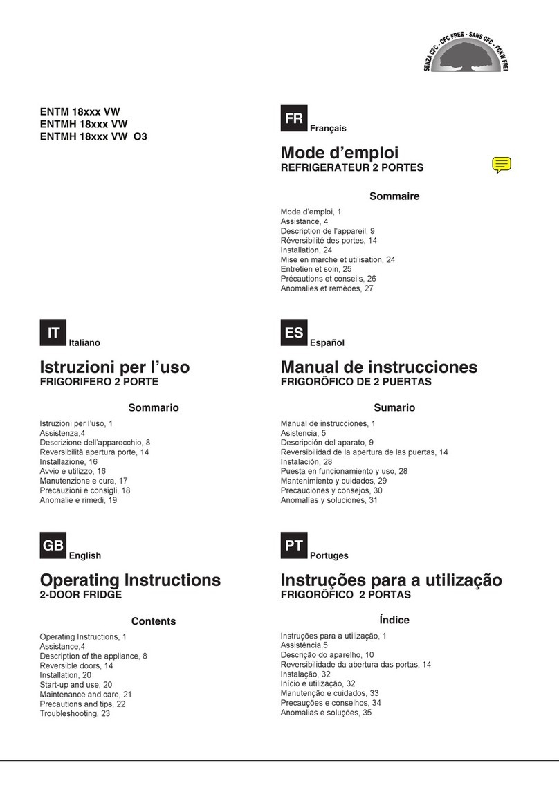 Hotpoint Ariston ENTMH 18 VW Series User manual