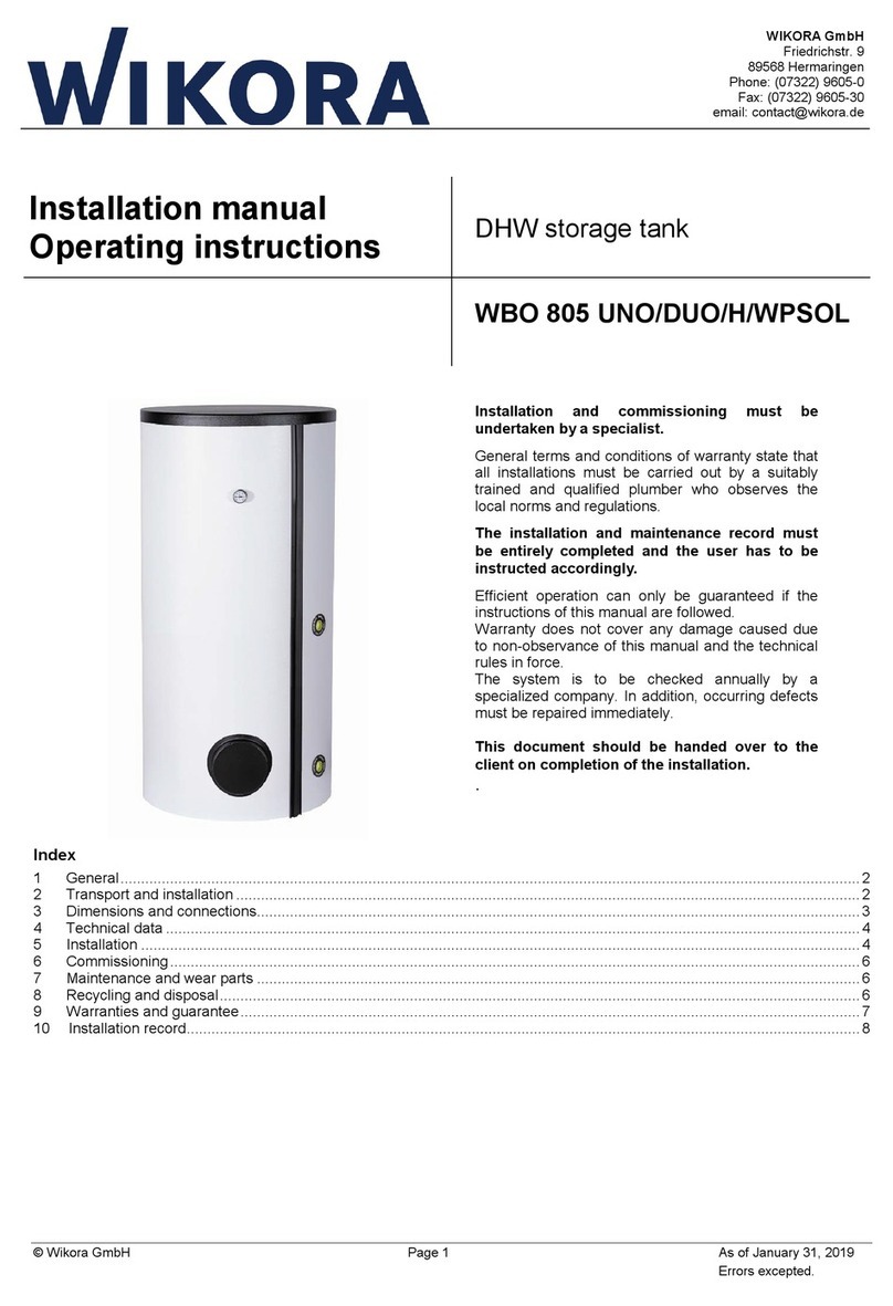 WIKORA WBO 805 UNO installation manual