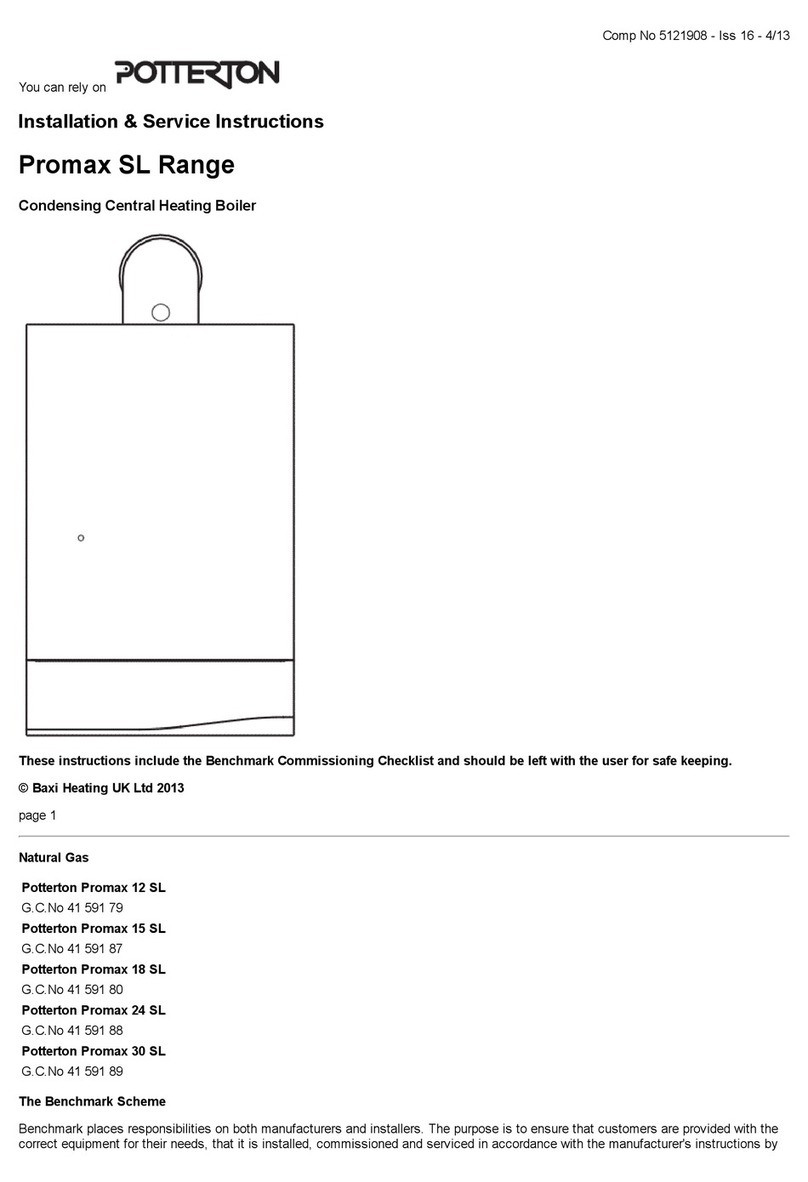 Potterton Promax SL series Installation and maintenance instructions