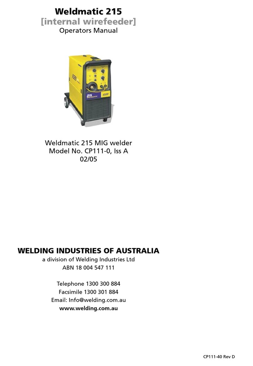 Weldmatic 215 User manual
