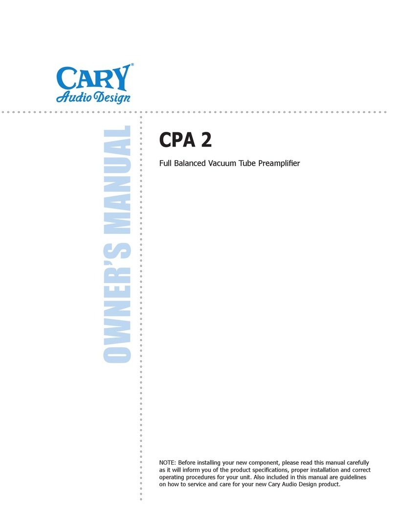 Cary Audio Design CPA 2 User manual