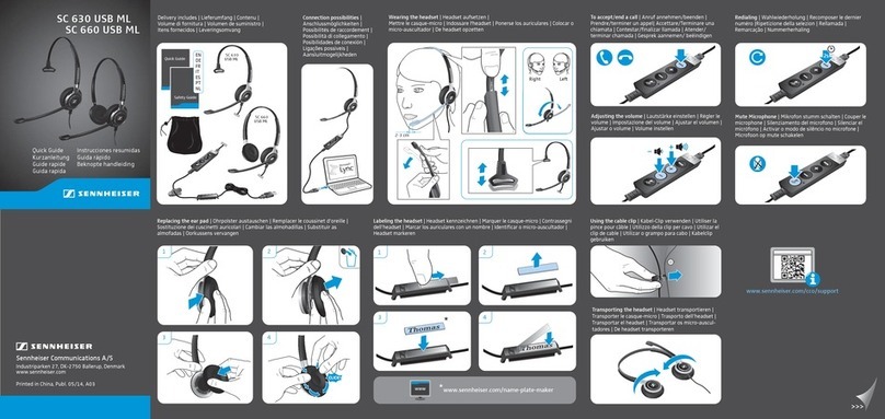Sennheiser SC 630 USB ML User manual