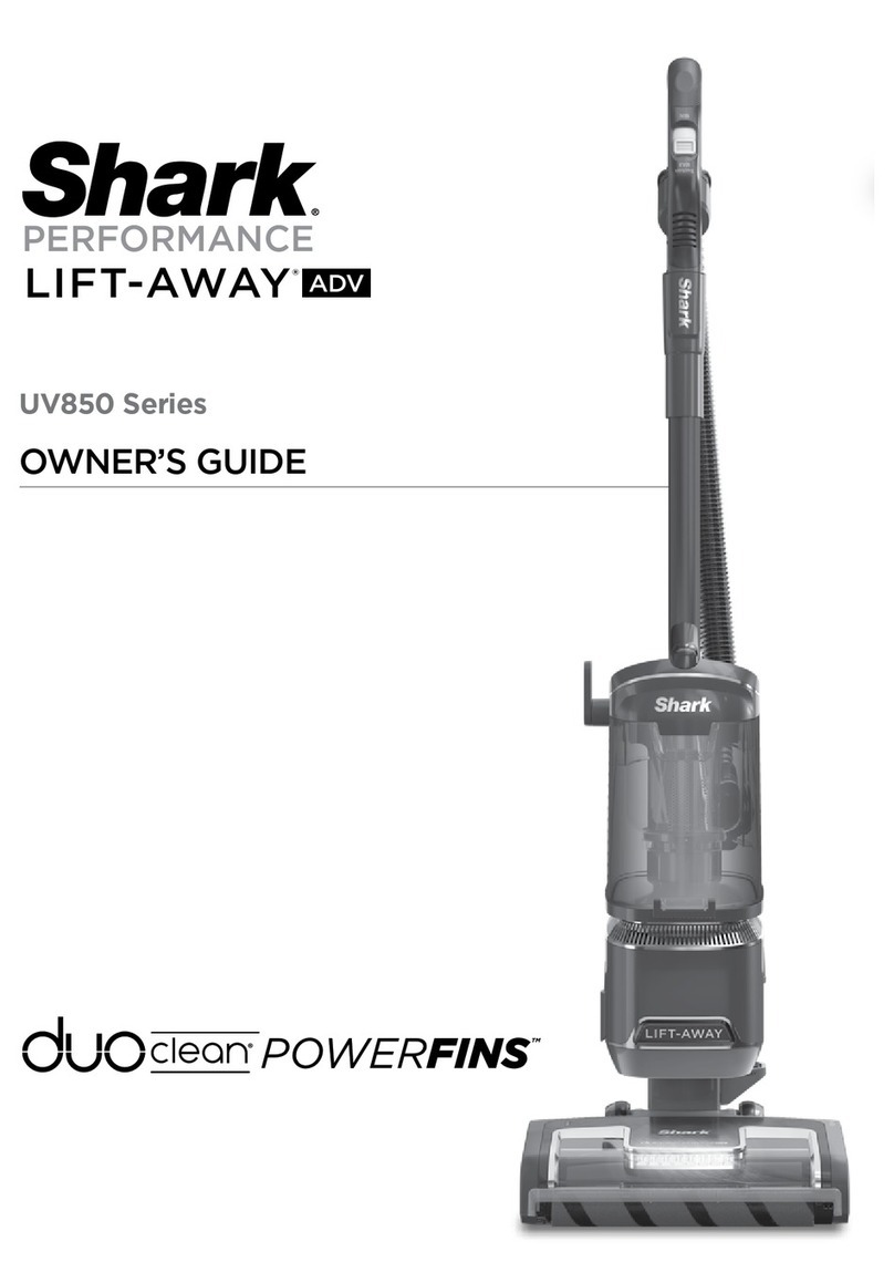 Shark Performance Lift-Away ADV UV850 Series owner's guide