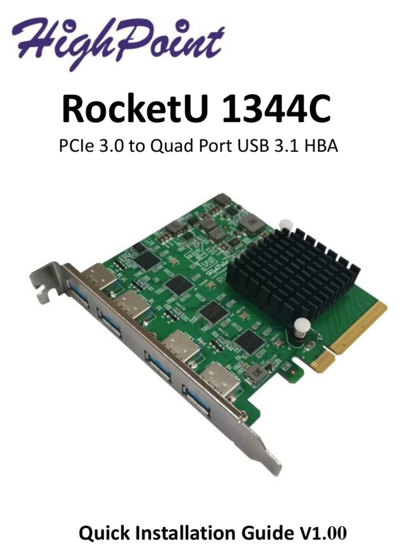 HighPoint RocketU 1344C Quick installation guide