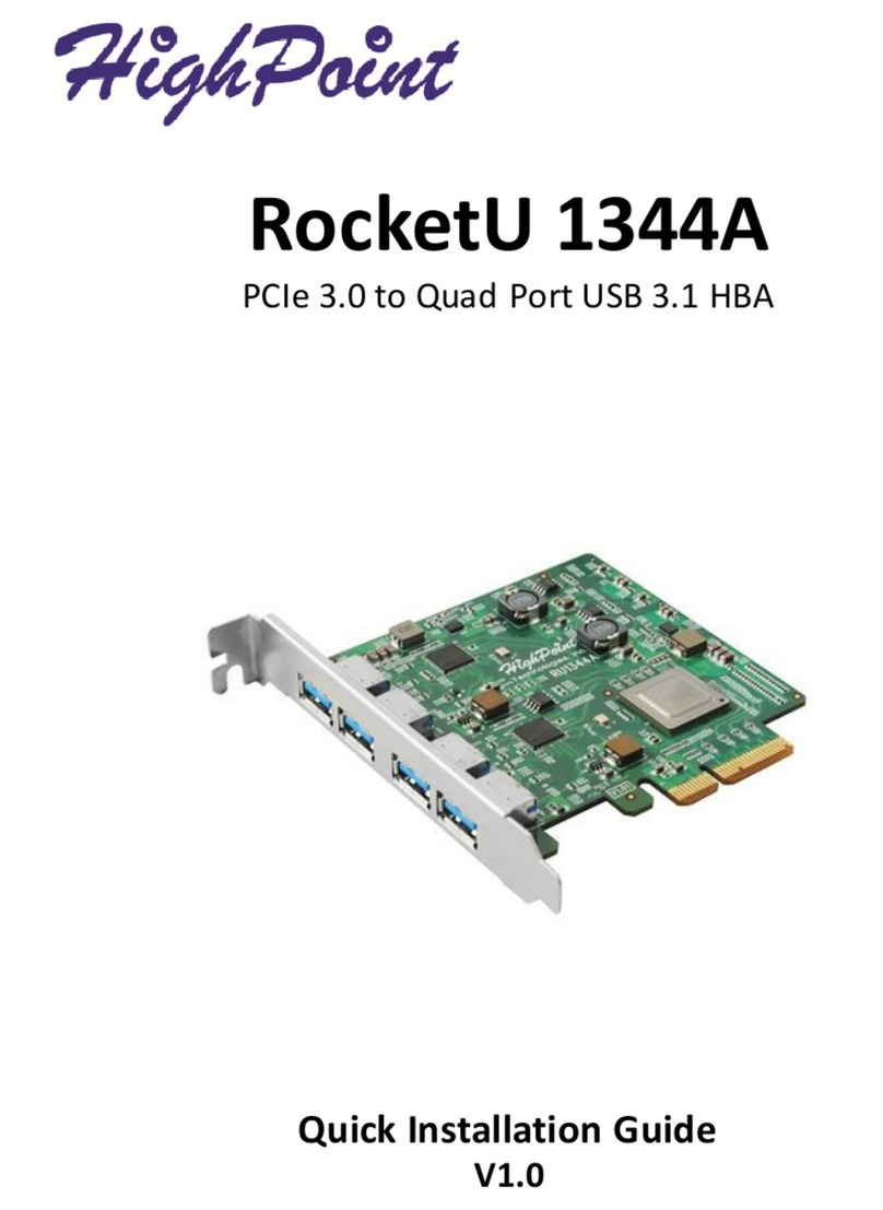 HighPoint RocketU 1344A Quick installation guide HighPoint RocketU 1344A Quick installation guide