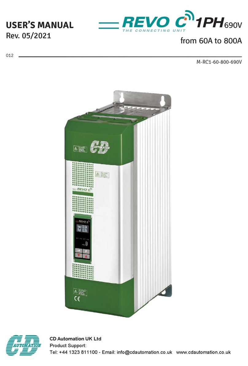 CD Automation REVO C 1PH 690V User manual