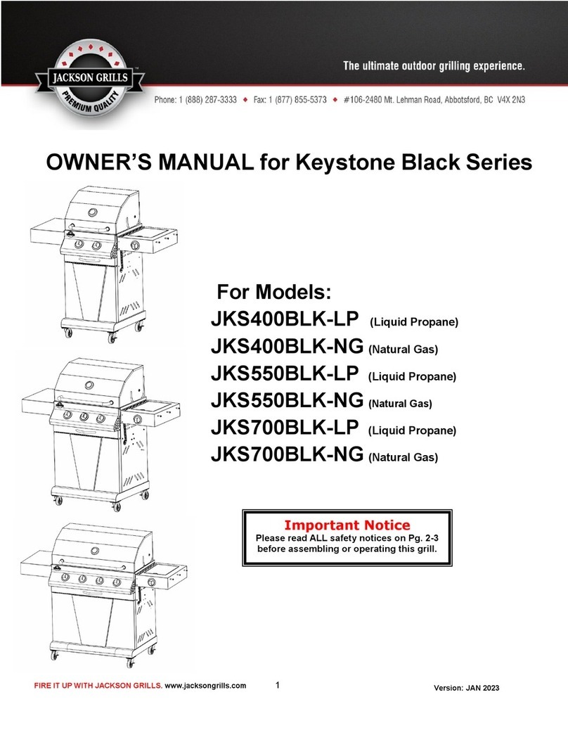 Jackson Grills Keystone Black JKS400BLK-LP owner's manual