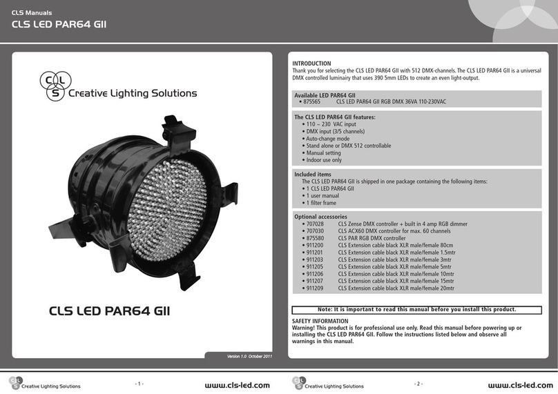 CLS LED PAR64 GII manual