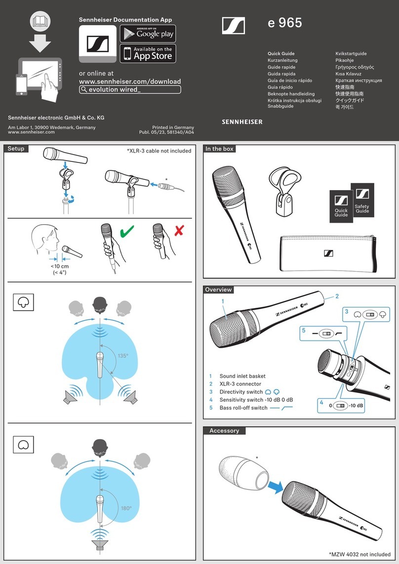 Sennheiser E 965 quick guide