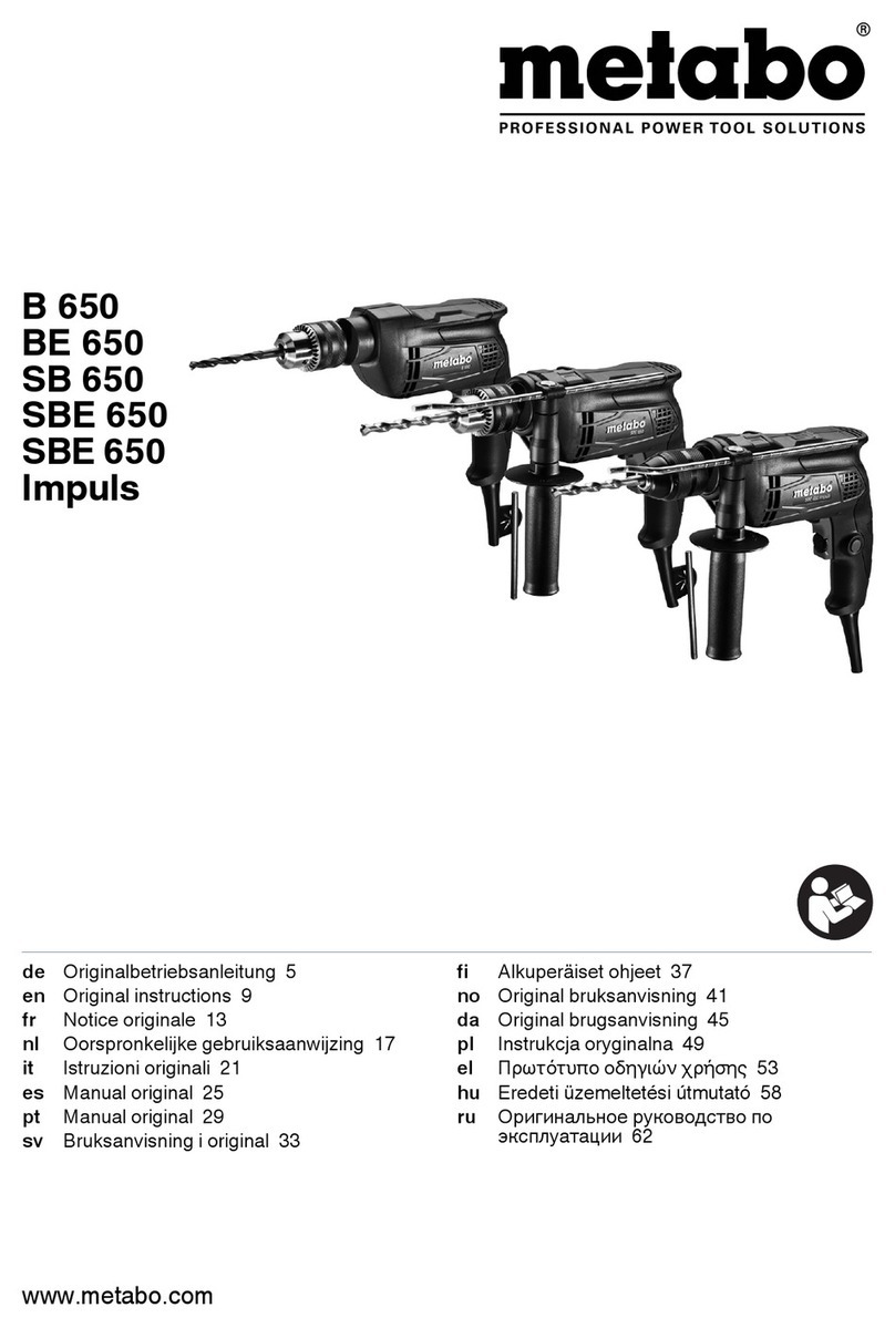 Metabo BE 650 User manual