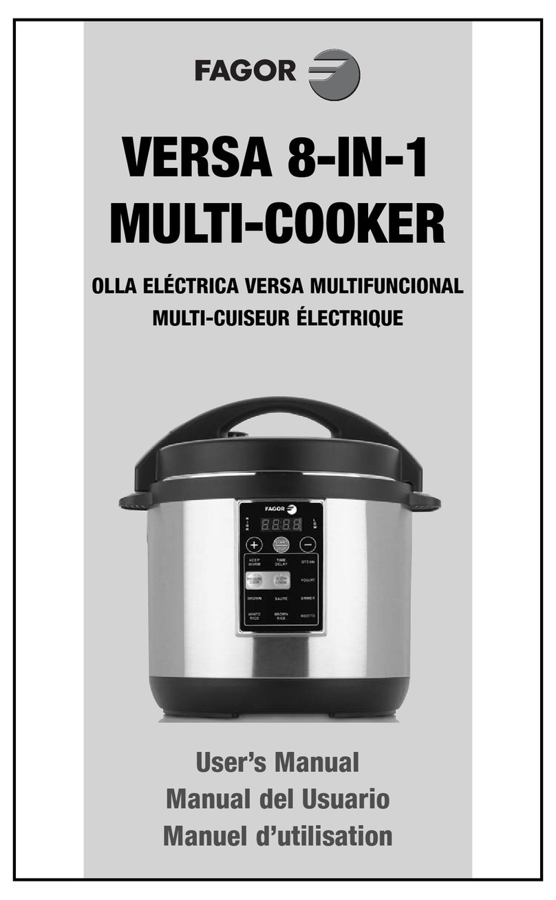 Fagor VERSA 8-IN-1 MULTI-COOKER User manual