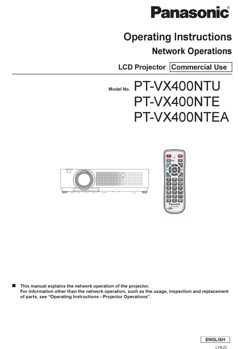 Panasonic PT-VX400NTE operating instructions