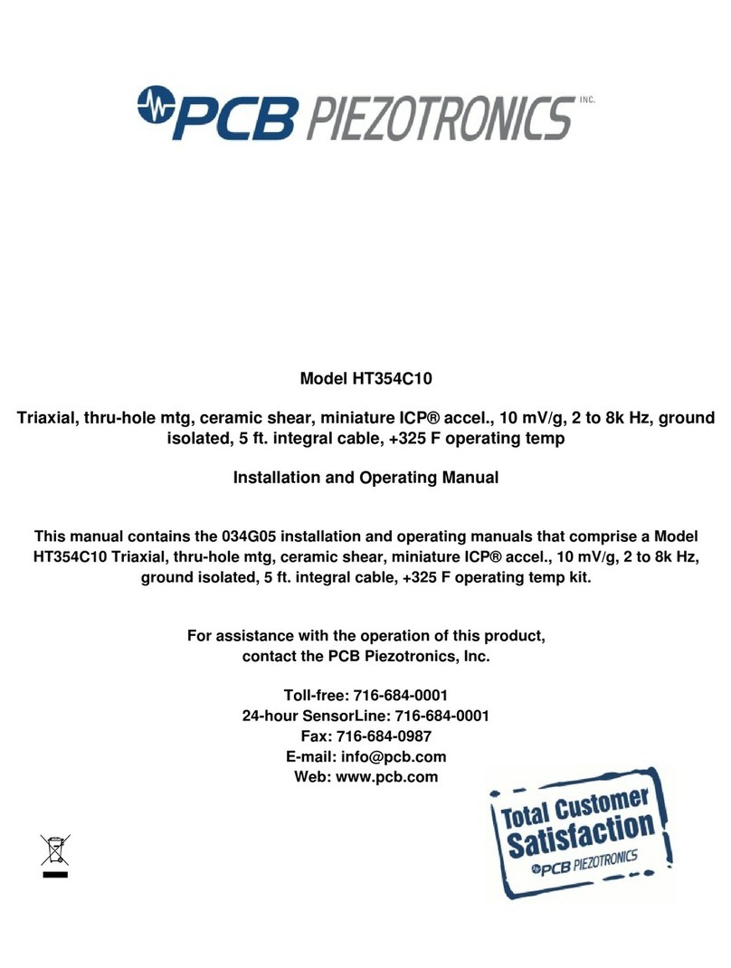 PCB Piezotronics HT354C10 User manual PCB Piezotronics HT354C10 User manual